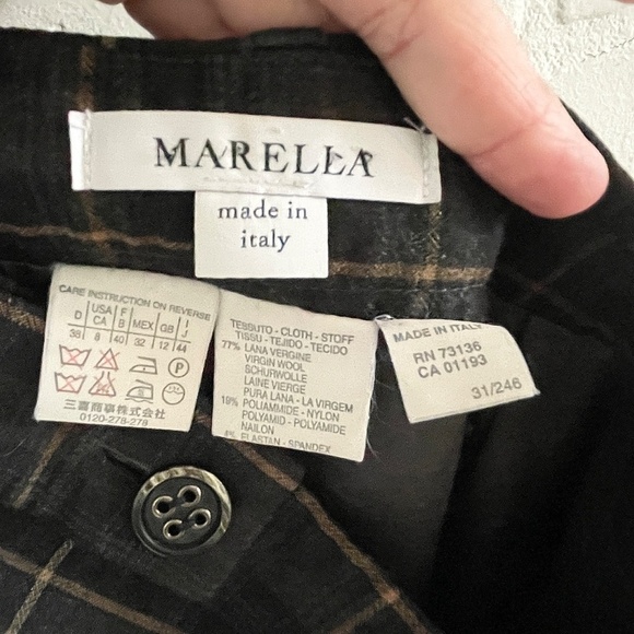 Marella Dress pants Strait leg Ankle pants Plaid Wool Blend Luxury Academia Sz 8 - Picture 12 of 12
